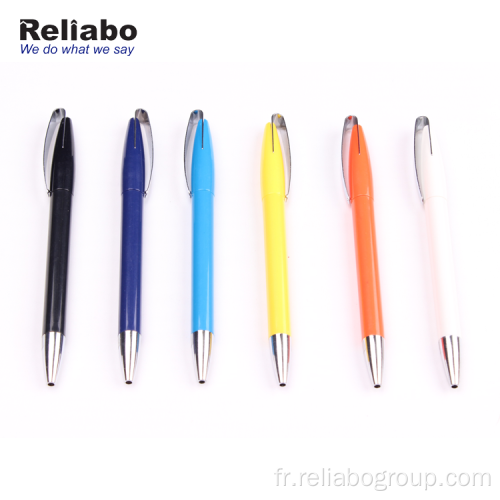 Stylo à bille en plastique de promotion de logo personnalisé